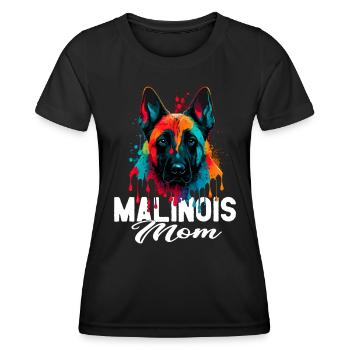 Malinois - Hundeliebhaber - Hundebesitzer - Frauen Funktions-T-Shirt - Schwarz - Vorne - AI Model Female 172 light (172cm)