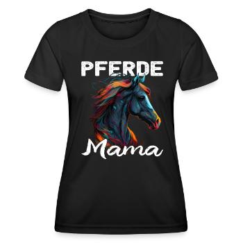 Pferdemama Pferdemädchen - Reiter - Westernreiter - Frauen Funktions-T-Shirt - Schwarz - Vorne - AI Model Female 172 light (172cm)