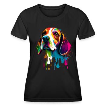 Beagle - Dog Lovers - Dog Owners - Women's Functional T-Shirt - black - Front - AI Model Female 172 light (172cm)