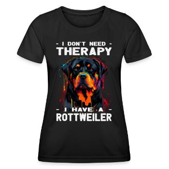 Rottweiler - Hundeliebhaber - Hundebesitzer - Frauen Funktions-T-Shirt - Schwarz - Vorne - AI Model Female 172 light (172cm)
