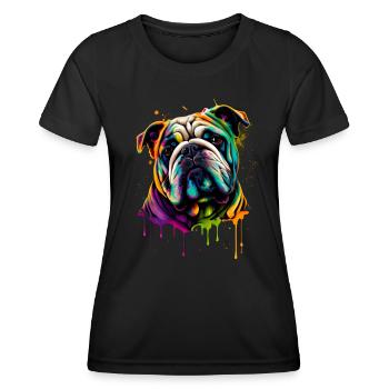 Bulldog - Dog Lovers - Dog Owners - Women's Functional T-Shirt - black - Front - AI Model Female 172 light (172cm)