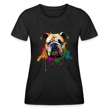 Bulldog - Dog Lovers - Dog Owners - Women's Functional T-Shirt - black - Front - AI Model Female 172 light (172cm)