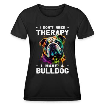 Bulldog - Dog Lovers - Dog Owners - Women's Functional T-Shirt - black - Front - AI Model Female 172 light (172cm)