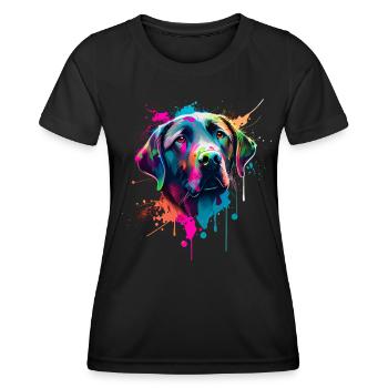 Labrador - Hundeliebhaber - Hundebesitzer - Frauen Funktions-T-Shirt - Schwarz - Vorne - AI Model Female 172 light (172cm)