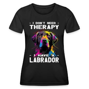 Labrador - Hundeliebhaber - Hundebesitzer - Frauen Funktions-T-Shirt - Schwarz - Vorne - AI Model Female 172 light (172cm)