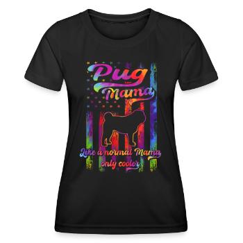 Mops - Hundeliebhaber - Hundebesitzer - Frauen Funktions-T-Shirt - Schwarz - Vorne - AI Model Female 172 light (172cm)