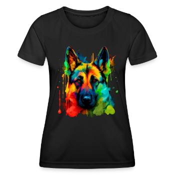 Malinois - Hundeliebhaber - Hundebesitzer - Frauen Funktions-T-Shirt - Schwarz - Vorne - AI Model Female 172 light (172cm)