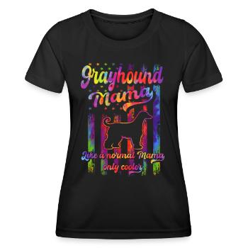 Greyhound - Hundeliebhaber - Hundebesitzer - Frauen Funktions-T-Shirt - Schwarz - Vorne - AI Model Female 172 light (172cm)