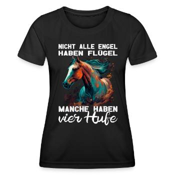 Pferdemädchen Pferdemama - Reiten - Westernreiten - Frauen Funktions-T-Shirt - Schwarz - Vorne - AI Model Female 172 light (172cm)