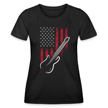 Guitar - Guitarist - Women's Functional T-Shirt - black - Front - AI Model Female 172 light (172cm)