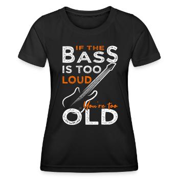 Bassspieler - Gitarre - Gitarrist - Frauen Funktions-T-Shirt - Schwarz - Vorne - AI Model Female 172 light (172cm)