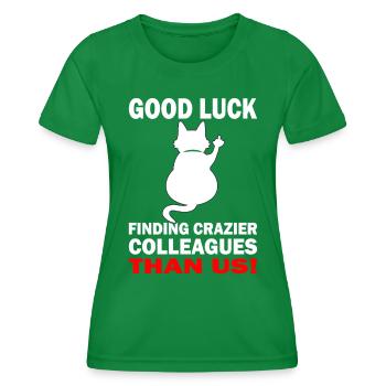 Good Luck | Abschiedsgeschenk - Jobwechsel - Frauen Funktions-T-Shirt - Kelly Green - Vorne - AI Model Female 172 dark (172cm)