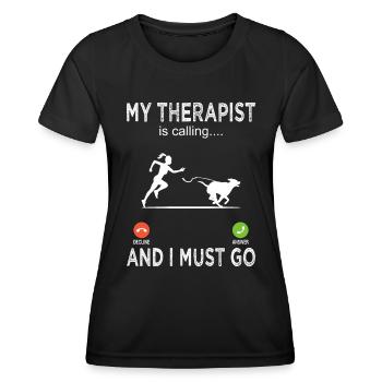 Dog owners - Dog owners - Dog lovers - Women's Functional T-Shirt - black - Front - AI Model Female 172 light (172cm)
