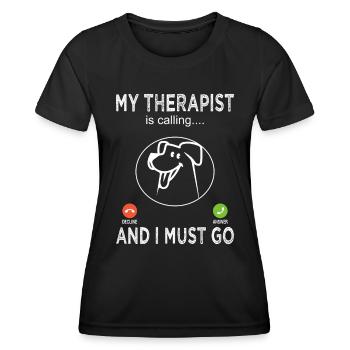 Dog owners - Dog owners - Dog lovers - Women's Functional T-Shirt - black - Front - AI Model Female 172 light (172cm)