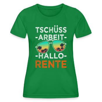 Abschiedsgeschenk für Kollegen - Renter - Rente - Frauen Funktions-T-Shirt - Kelly Green - Vorne - AI Model Female 172 dark (172cm)