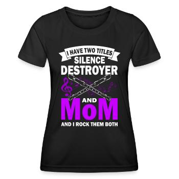 Flute - Flute Player Music Lovers - Women's Functional T-Shirt - black - Front - AI Model Female 172 light (172cm)