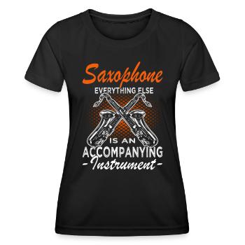 Saxophone - Saxophone Player Orchestra - Women's Functional T-Shirt - black - Front - AI Model Female 172 light (172cm)