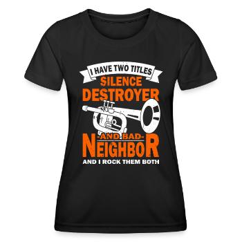 Trumpet - Trumpeter - Trumpet player Orchesta - Women's Functional T-Shirt - black - Front - AI Model Female 172 light (172cm)