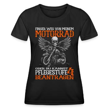Geschenkideen für Motorradfahrer & Biker - Frauen Funktions-T-Shirt - Schwarz - Vorne - AI Model Female 172 light (172cm)