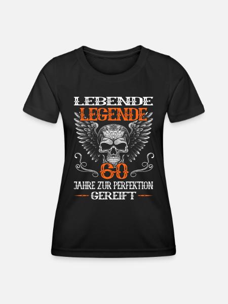 Motorradfahrer & Biker 60. Geburtstag - Frauen Funktions-T-Shirt - Schwarz