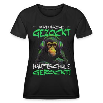 Hauptschule bestanden - Schulabschluss - Frauen Funktions-T-Shirt - Schwarz - Vorne - AI Model Female 172 light (172cm)