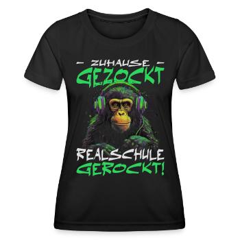 Realschule bestanden - Schulabschluss - Frauen Funktions-T-Shirt - Schwarz - Vorne - AI Model Female 172 light (172cm)
