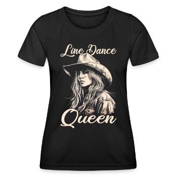 Line Dance | Country Music Line Dancing - Frauen Funktions-T-Shirt - Schwarz - Vorne - AI Model Female 172 light (172cm)