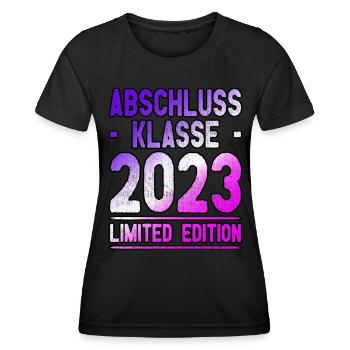 Abschlussklasse 2023 - Abi / Abitur 2023 - Frauen Funktions-T-Shirt - Schwarz - Vorne - AI Model Female 172 light (172cm)