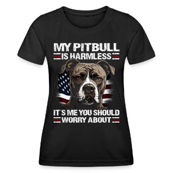 Pitbull - American Pitbull Dog Owner - Women's Functional T-Shirt - black - Front - AI Model Female 172 light (172cm)