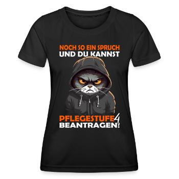 Noch so ein Spruch - guten Morgen - Bürohumor - Frauen Funktions-T-Shirt - Schwarz - Vorne - AI Model Female 172 light (172cm)