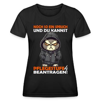 Noch so ein Spruch - ironischer Bürohumor - Frauen Funktions-T-Shirt - Schwarz - Vorne - AI Model Female 172 light (172cm)