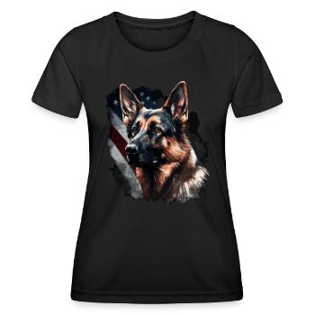 German Shepherd - German Shepherd Dog Owner - Women's Functional T-Shirt - black - Front - AI Model Female 172 light (172cm)