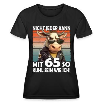 Nicht jeder kann mit 65 Jahren | 65. Geburtstag - Frauen Funktions-T-Shirt - Schwarz - Vorne - AI Model Female 172 light (172cm)