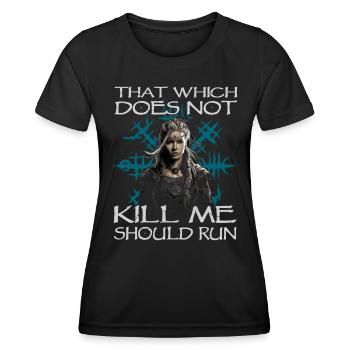 Vikings | Nordic Vikinger | Shield Maiden - Women's Functional T-Shirt - black - Front - AI Model Female 172 light (172cm)