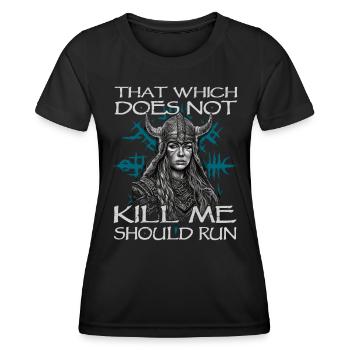 Vikings | Nordic Vikinger | Shield Maiden - Women's Functional T-Shirt - black - Front - AI Model Female 172 light (172cm)