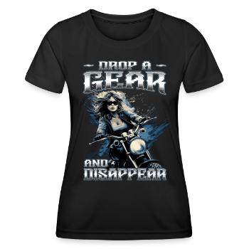 Motard - Motard / Motard Femme - T-shirt sport Femme - noir - Devant - AI Model Female 172 light (172cm)