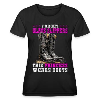 Line Dance | Country Music Line Dancing - Frauen Funktions-T-Shirt - Schwarz - Vorne - AI Model Female 172 light (172cm)