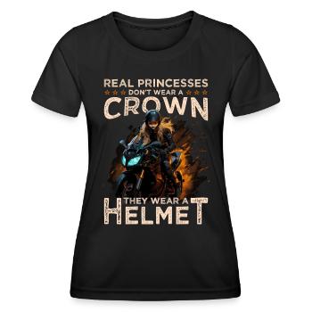 Motard - Motard / Motard Femme - T-shirt sport Femme - noir - Devant - AI Model Female 172 light (172cm)