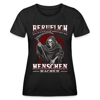 Beruflich wollt ich schon immer - Sarkasmus Spruch - Frauen Funktions-T-Shirt - Schwarz - Vorne - AI Model Female 172 light (172cm)