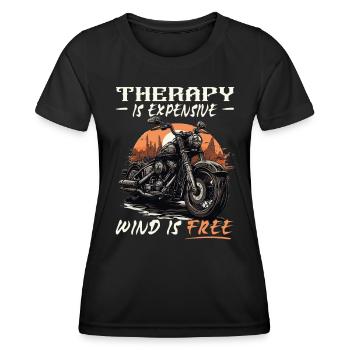 Motorrad | Motorradfahrer & Biker Spüche - Frauen Funktions-T-Shirt - Schwarz - Vorne - AI Model Female 172 light (172cm)