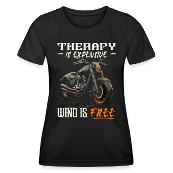 Motorrad | Motorradfahrer & Biker Spüche - Frauen Funktions-T-Shirt - Schwarz - Vorne - AI Model Female 172 light (172cm)