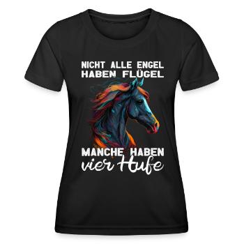 Pferdemädchen Pferdemama - Reiten - Westernreiten - Frauen Funktions-T-Shirt - Schwarz - Vorne - AI Model Female 172 light (172cm)