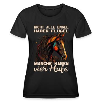 Pferdemädchen Pferdemama - Reiten - Westernreiten - Frauen Funktions-T-Shirt - Schwarz - Vorne - AI Model Female 172 light (172cm)