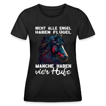 Pferdemädchen Pferdemama - Reiten - Westernreiten - Frauen Funktions-T-Shirt - Schwarz - Vorne - AI Model Female 172 light (172cm)