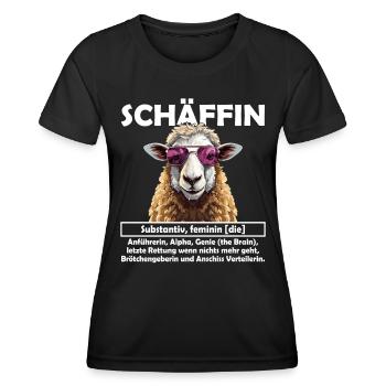 Schäffin | Beste Chefin | Teamleiterin - Frauen Funktions-T-Shirt - Schwarz - Vorne - AI Model Female 172 light (172cm)