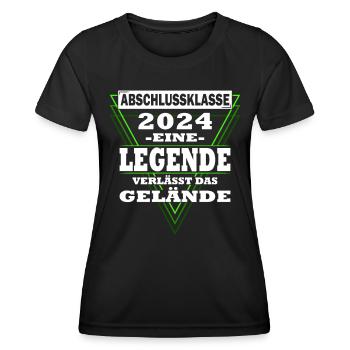 Schulabschluss | Abschlussklasse 2024 | Schüler - Frauen Funktions-T-Shirt - Schwarz - Vorne - AI Model Female 172 light (172cm)