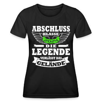 Abschlussklasse 2024 | Schulabschluss | Schüler - Frauen Funktions-T-Shirt - Schwarz - Vorne - AI Model Female 172 light (172cm)