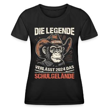 Abschlussklasse 2024 | Schulabschluss | Schüler - Frauen Funktions-T-Shirt - Schwarz - Vorne - AI Model Female 172 light (172cm)