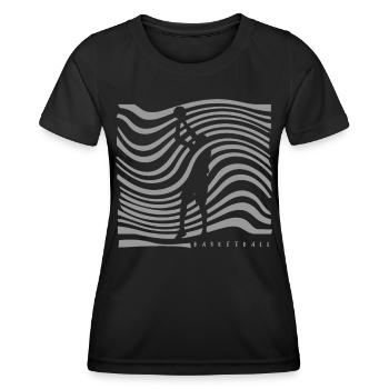 Basketball Basketballer - Frauen Funktions-T-Shirt - Schwarz - Vorne - AI Model Female 172 light (172cm)