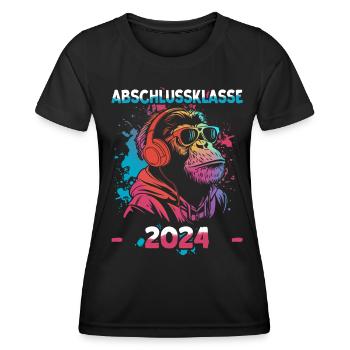Abschlussklasse 2024 | Schulabschluss | Schüler - Frauen Funktions-T-Shirt - Schwarz - Vorne - AI Model Female 172 light (172cm)